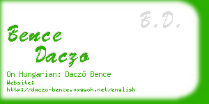 bence daczo business card